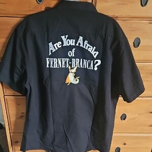 Black Graphic Fernet -Branca Men's Shirt